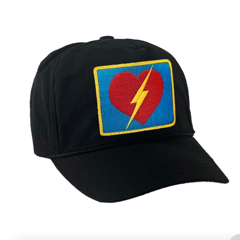 Aviator Nation Bolt/heart vintage nylon trucker hat